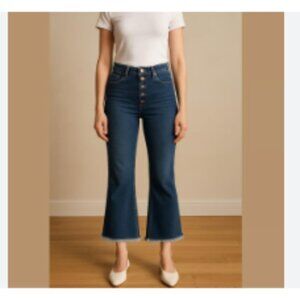 LOFT Kick Crop Button Fly Jeans size 4